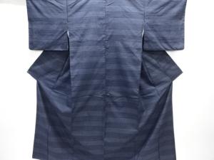 横段織出し十日町紬着物